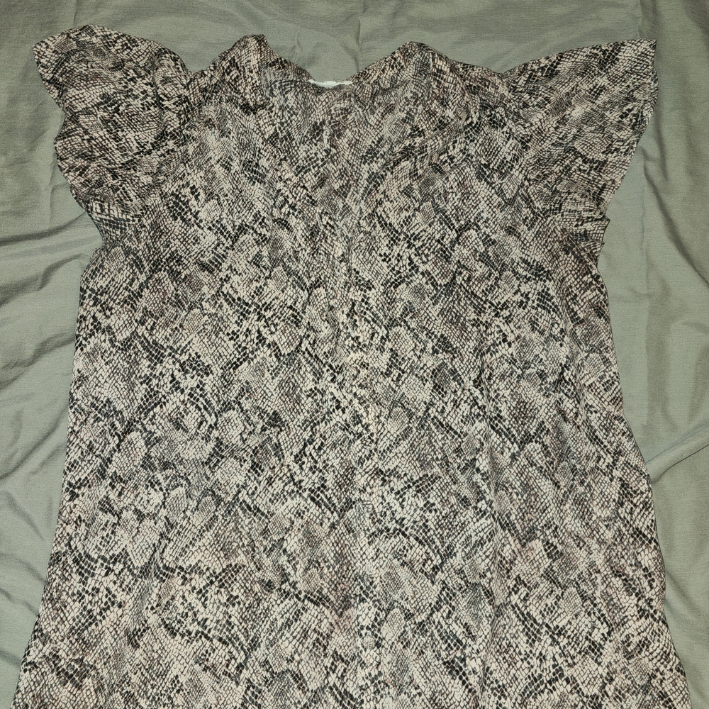 Maurices Pink And Black Snakeskin Blouse